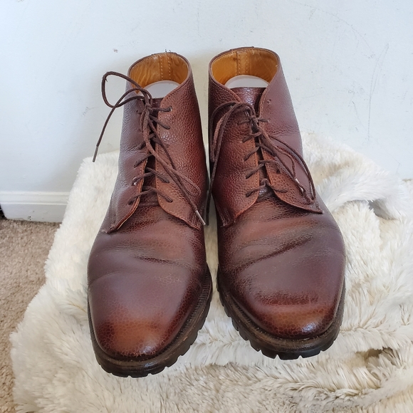 Cole Haan Brown Pebbled Leather Chukka Boors 9